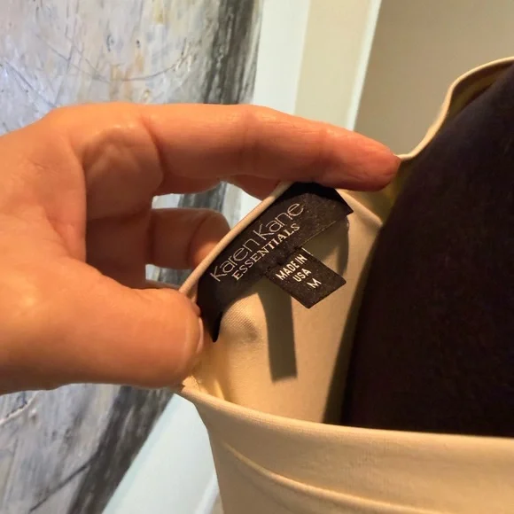 Karen Kane Cream Tank Top - Picture 3 of 3